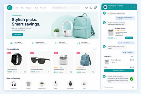AGX Chat — web shopping assistant