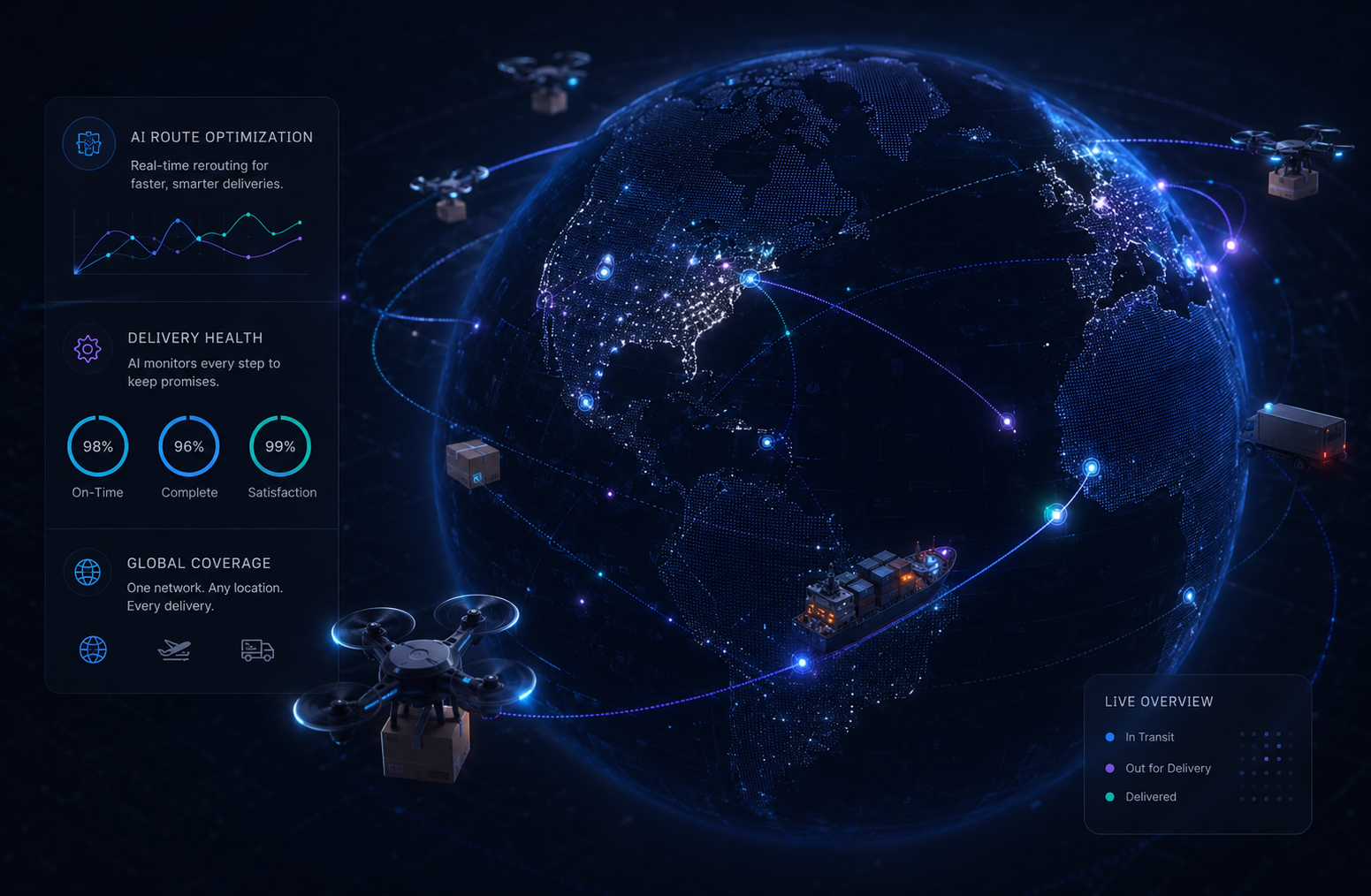 AI-optimised global automation network